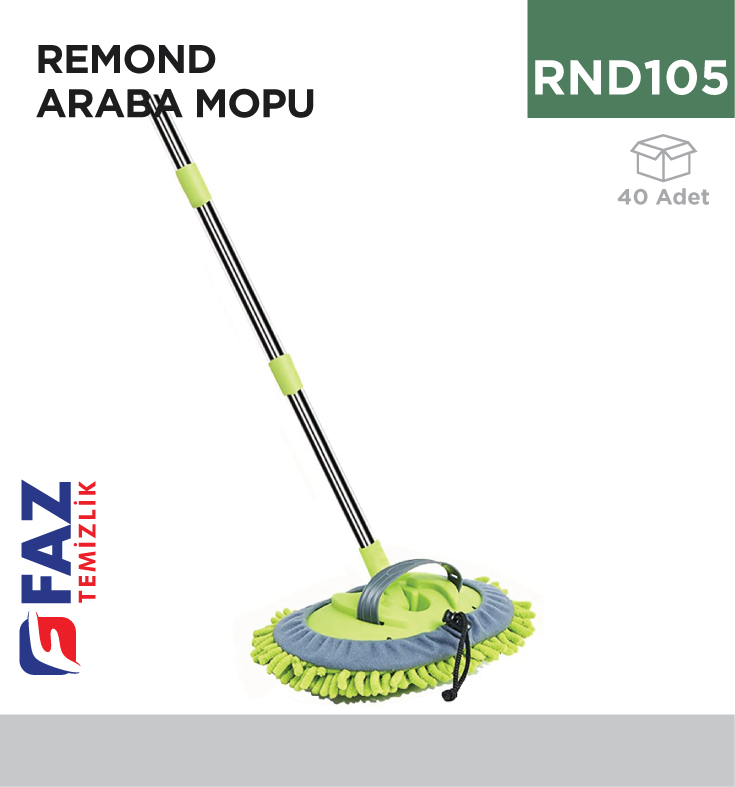 Remond Mikrofiber Teleskopik Saplı Araç Yıkama Mop
