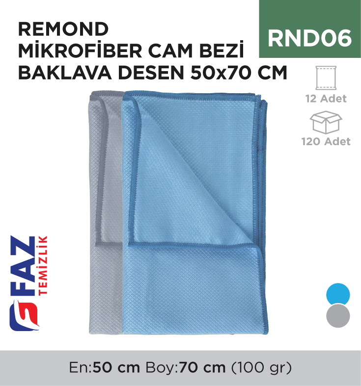 Remond Mikrofiber Cam Bezi Baklava Desen 50x70 cm
